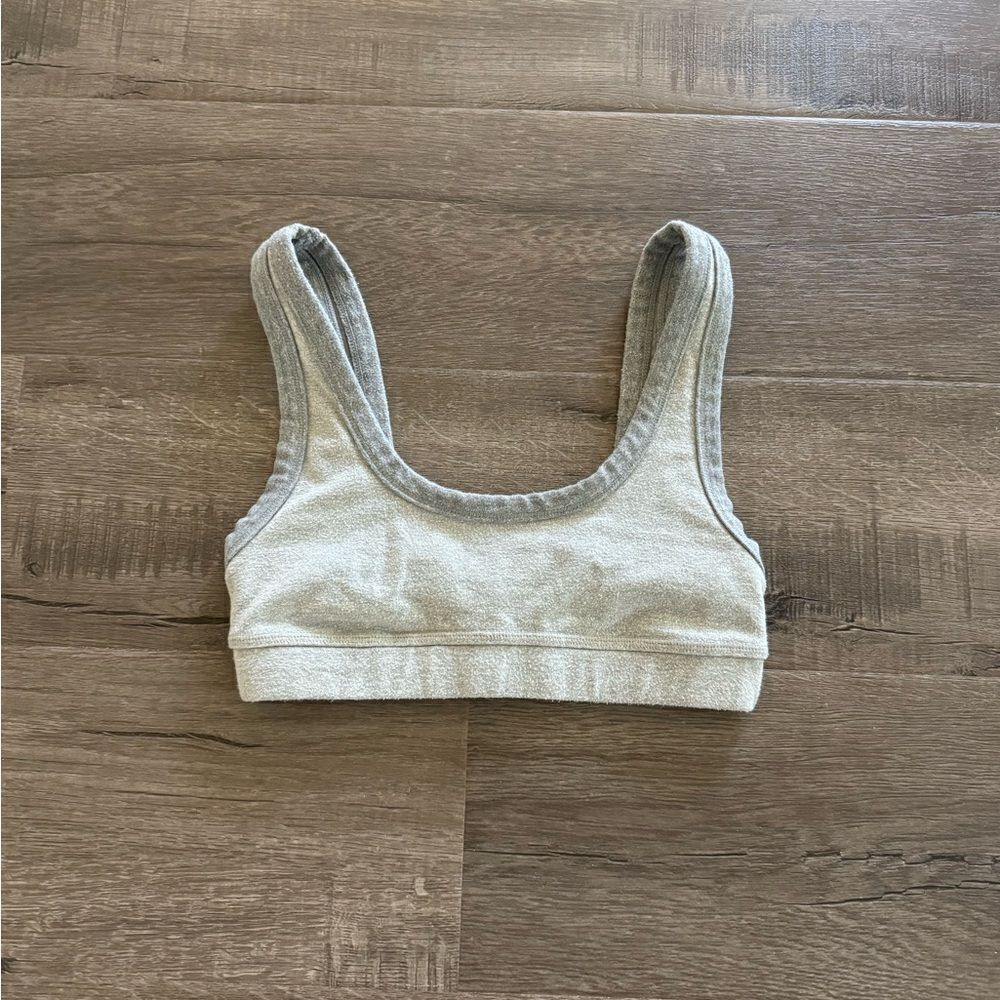 Skims Heather Gray Outdoor Scoop Neck Bra - Picture 4 of 5